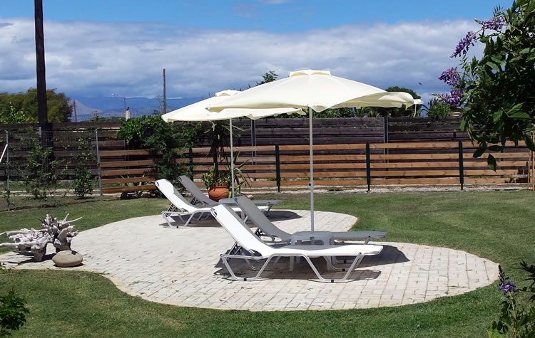 sunbeds umbrellas